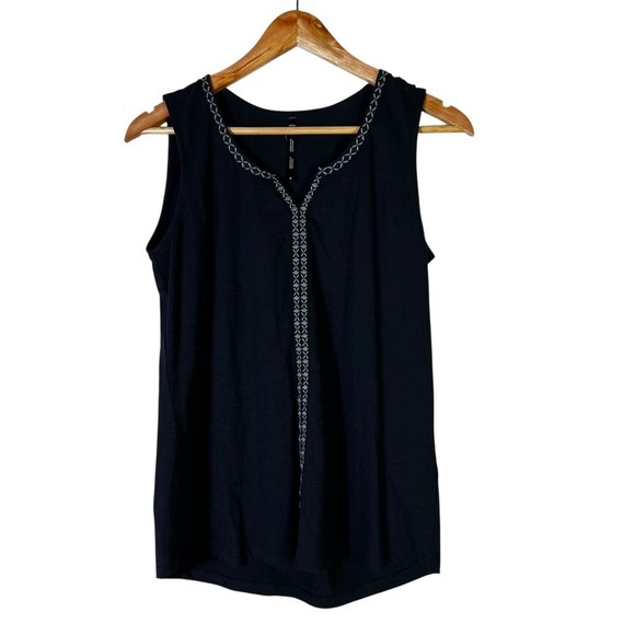 Kuhl Shay Tank Top Womens Black Sleeveless‎ Embroidered Size S Boho Hippie - Picture 2 of 7